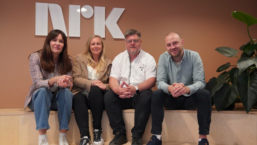 F.v.: Distriktsredaktør Kristin Monstad, redaksjonssjef visuell og unginnhold Hilde Martine Lindgren, nyhetssjef dagsorden Richard Aune og nyhetssjef direkte Håkon Eliassen. F.v.: Distriktsredaktør Kristin Monstad, redaksjonssjef visuell og unginnhold Hilde Martine Lindgren, nyhetssjef dagsorden Richard Aune og nyhetssjef direkte Håkon Eliassen.