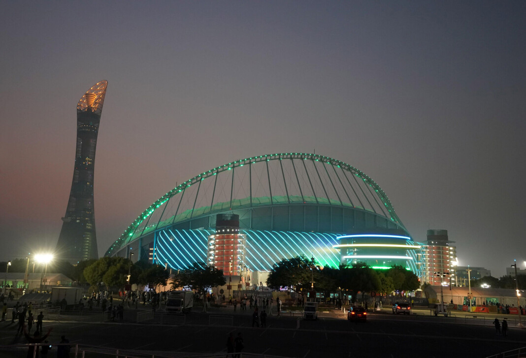 Khalifa Stadium i Qatars hovedstad Doha. Khalifa Stadium i Qatars hovedstad Doha.