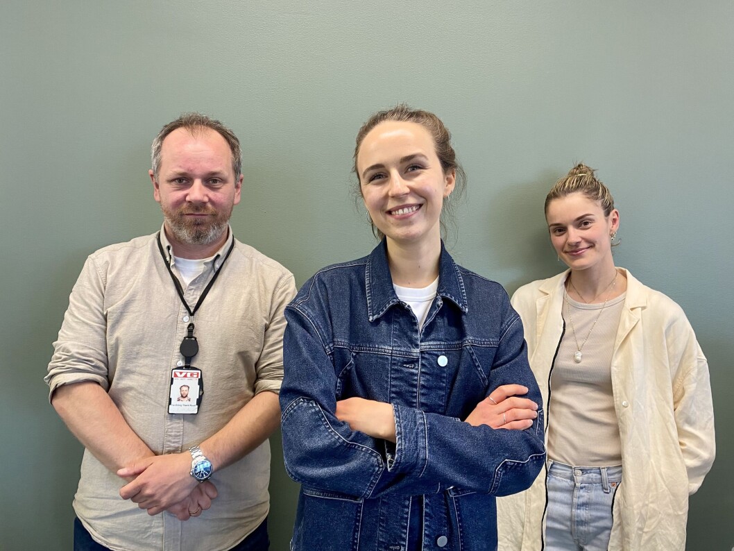 Krimpoddens Tor-Erling Thømt Ruud og produsent Vilde Worren (t.h) har fått med seg journalist Ruth Einervoll Nilsen (i midten) på laget. Krimpoddens Tor-Erling Thømt Ruud og produsent Vilde Worren (t.h) har fått med seg journalist Ruth Einervoll Nilsen (i midten) på laget.