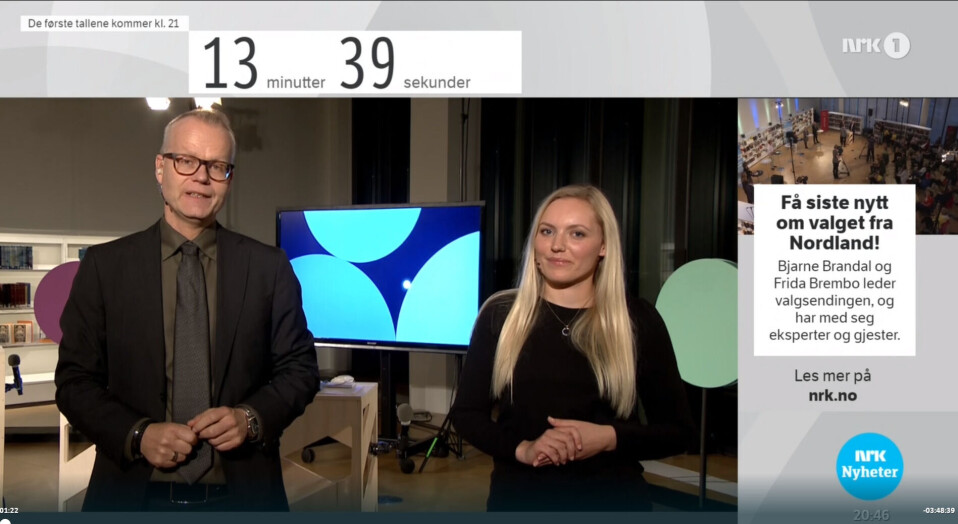 Frida Brembo var programleder under fjordårets valgsending i Nordland. Frida Brembo var programleder under fjordårets valgsending i Nordland.