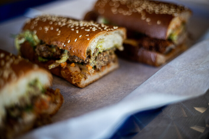 Amerikansk sandwich med asiatisk vri fra Mike's Corner. Amerikansk sandwich med asiatisk vri fra Mike's Corner.