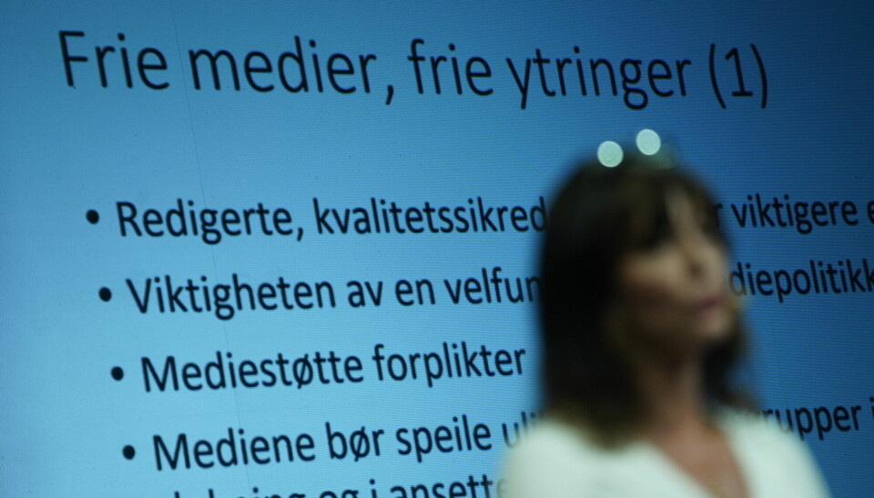 Ytringsfrihetskommisjonen ved leder Kjersti Løken Stavrum la mandag fram sin rapport.