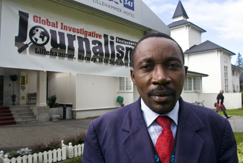 Den kamerunske journalisten Philip Njaru i Lillehammer i 2008.