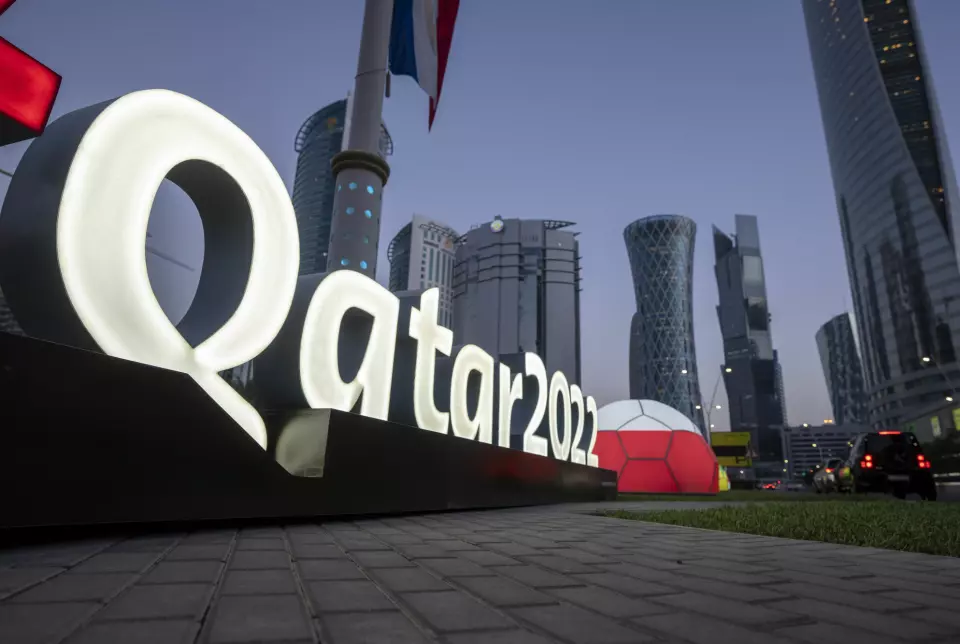 Qatar arrangerer fotball-VM for herrer i november. Her fra Doha.