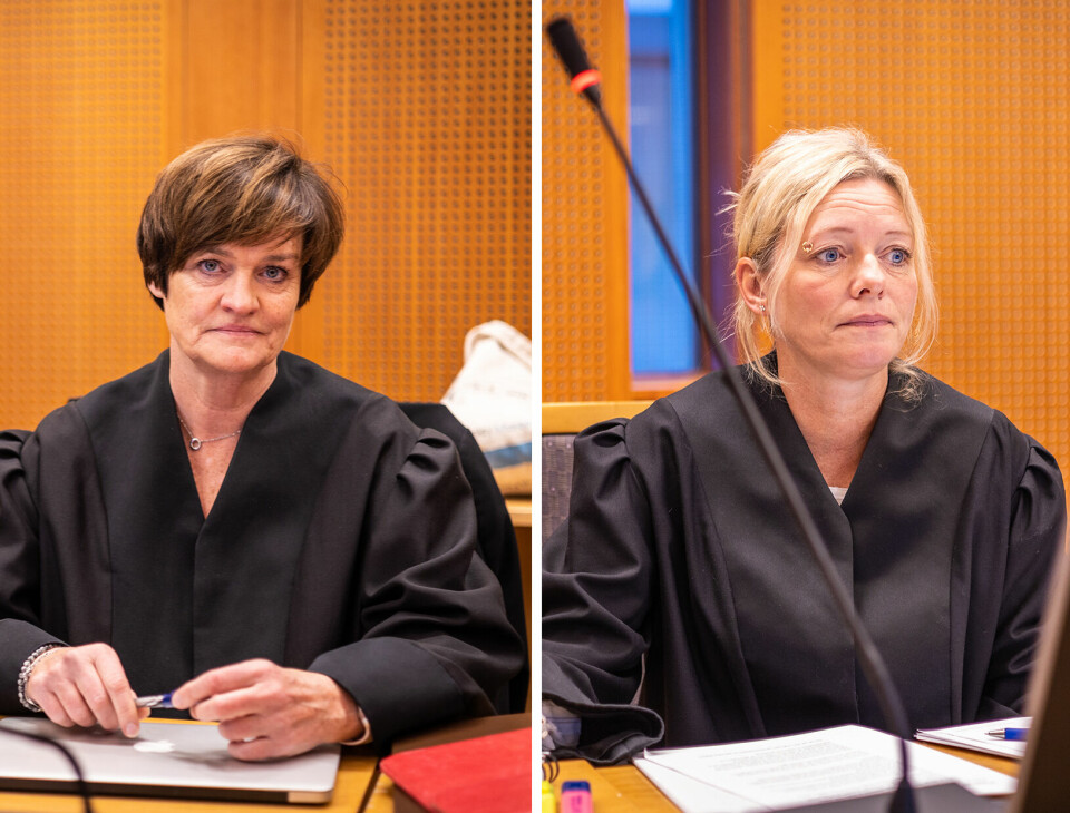 Mette Yvonne Larsen (t.v.) og Asbjørg Lykkjen møter i lagmannsretten som henholdsvis forsvarer og aktor i mai.