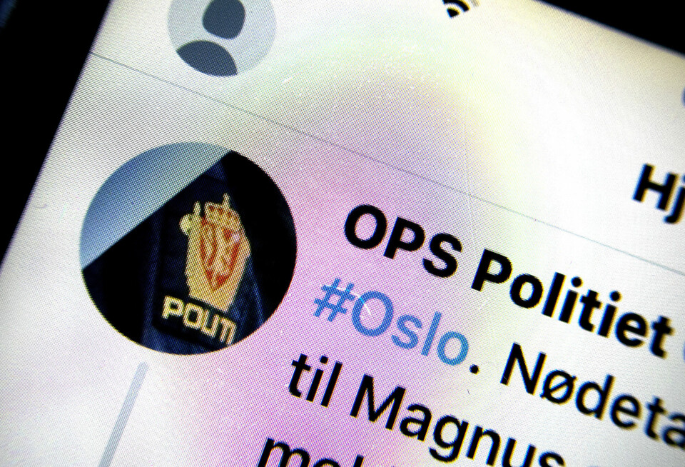 Politiets operasjonssentraler er på Twitter og bruker det sosiale mediet til formidling av informasjon.
