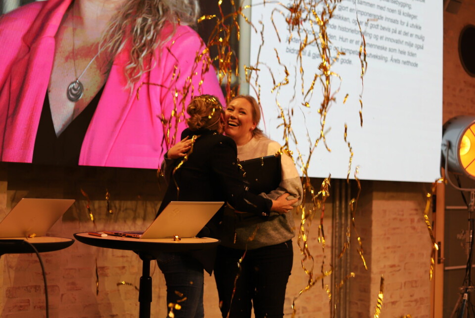 Årets netthode, Liv Jorunn Håker, mottok prisen under et dryss av konfetti.