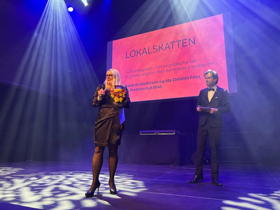 Fotograf Ida Christin Foss i Fredriksstad Blad var stolt over å ha vunnet årets lokalskatt.