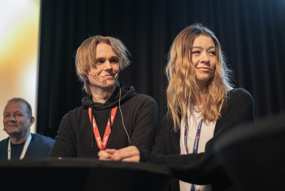 Journaliststudentene fra Nord universitet Markus Hansen og Ida Sofie Skinlo Sæter er skeptiske til å jobbe på et tettsted.