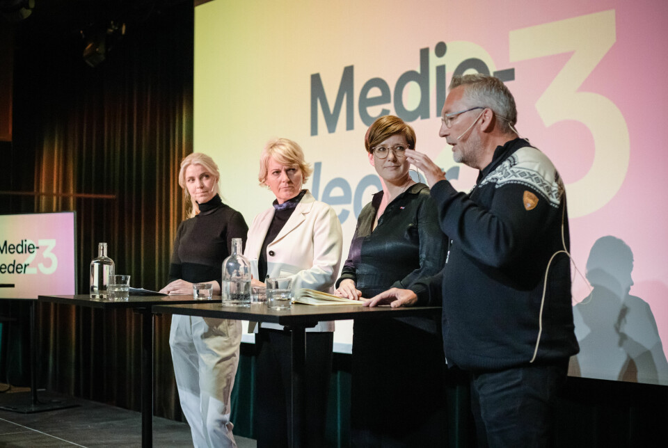Panelet på Medieleder 2023: Alexandra Beverfjord (Dagbladet), Vibeke Fürst Haugen (NRK), Veslemøy Østrem (Altinget) og Ove Mellingen (Telemarksavisa).
