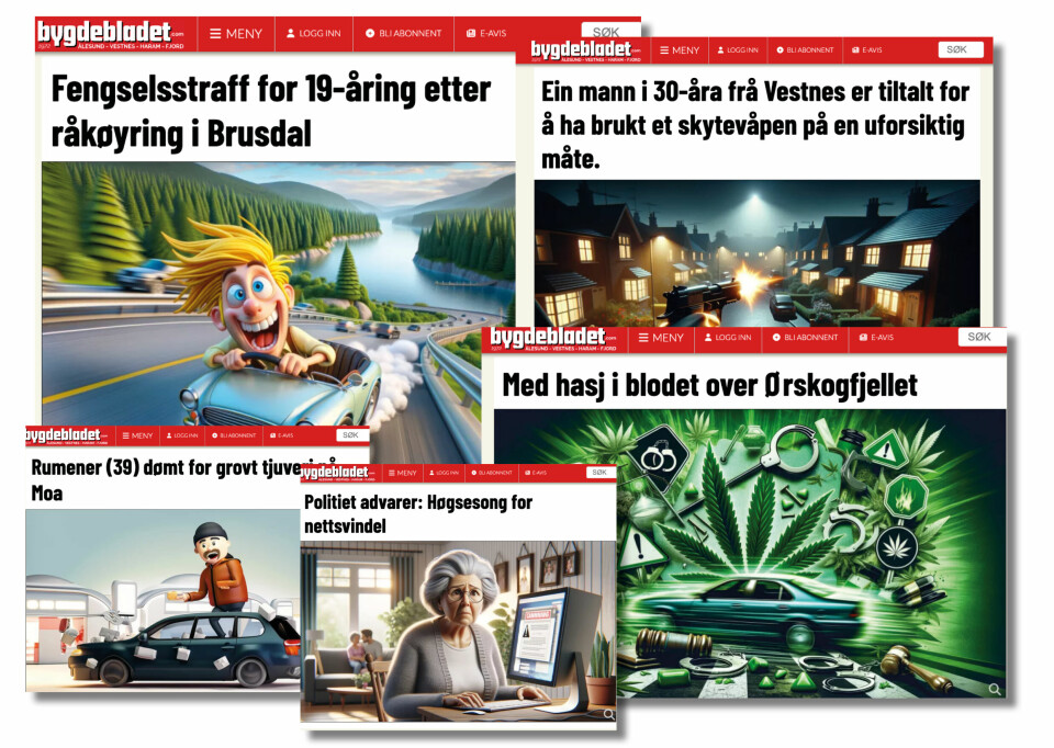 Bygdebladet.com er kreative i måten de illustrerer nyhetssaker på, men har nå satt grensa på at de ikke skal generere illustrasjoner som kan se ut som fotografier.