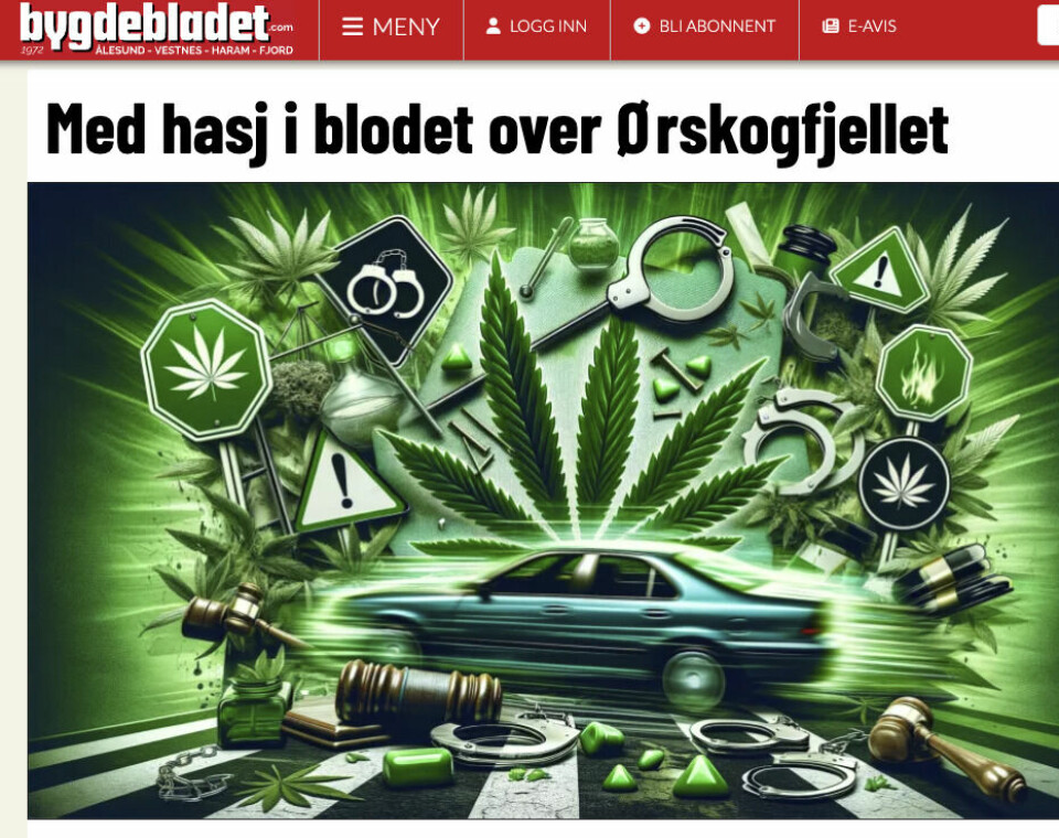 KI-illustrert bilde på trykk i Bygdebladet.com