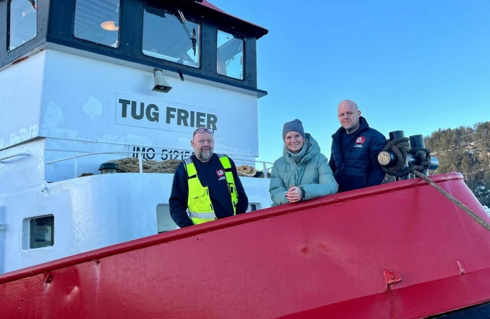Norge Rundt-programleder Elin Skaar møtte Morten Sivertsen og Mats Sivertsen på en isbryter i Kragerø for få uker siden.