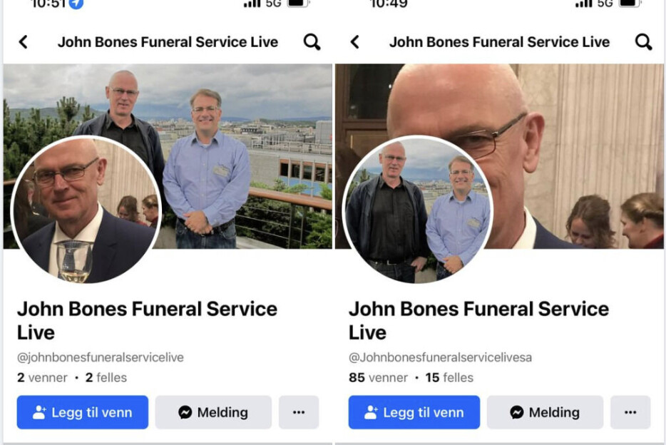 – Disse profilene er falske