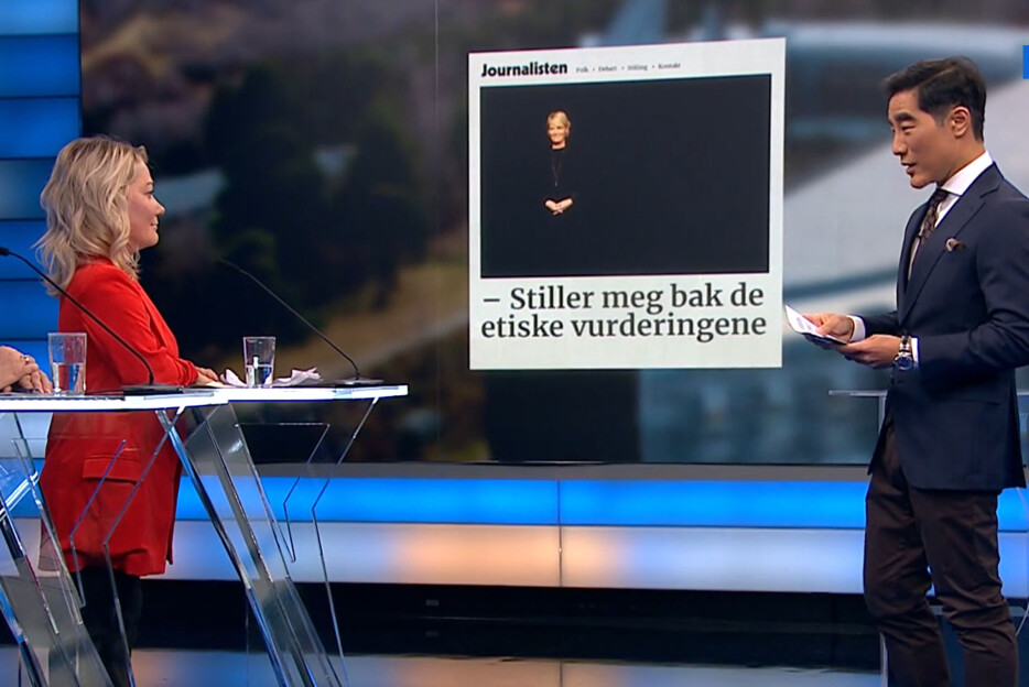 – Reagerer på at kringkastingssjefen går ut i Journalisten, og ikke tør å stille opp i sin egen tv-kanal