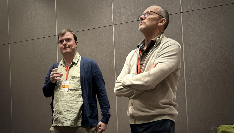 Dagsavisen-klubbleder Pål Karstensen (t.v.), her med Mentor-konsernsjef Per Magne Tveiten.