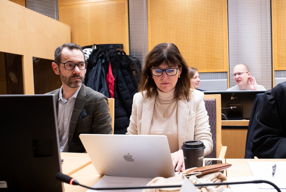 Tom Erik Thorsen og Kjersti Løken Stavrum i tingretten.