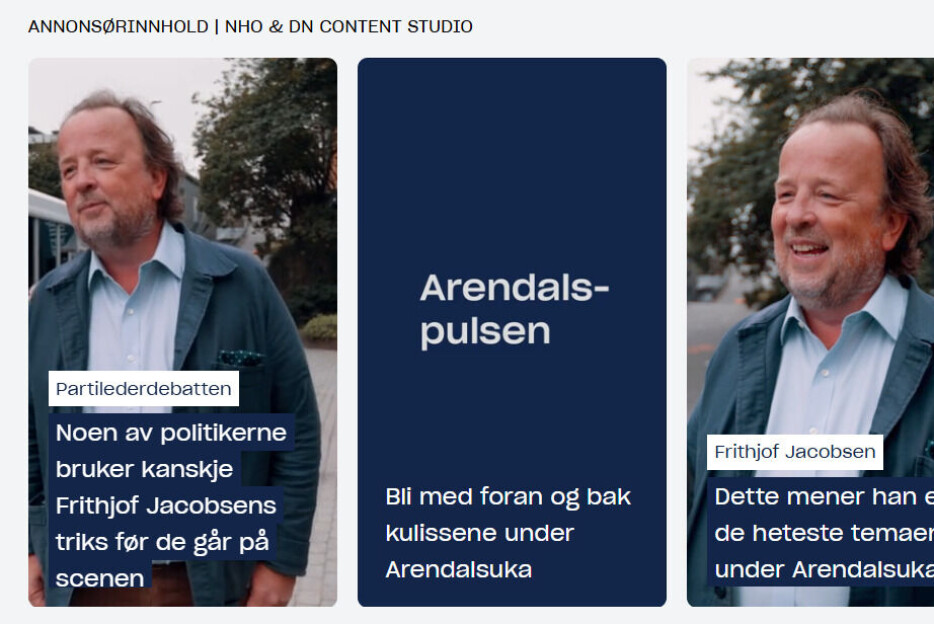 Forsvarer DN-redaktørs opptreden i NHO-reklame
