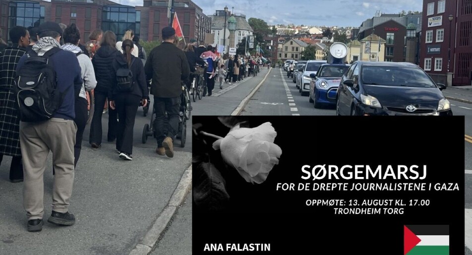 Adressa frarådet journalistene å delta i sørgemarsj for drepte Gaza-journalister: «Vår rolle er å rapportere uavhengig»