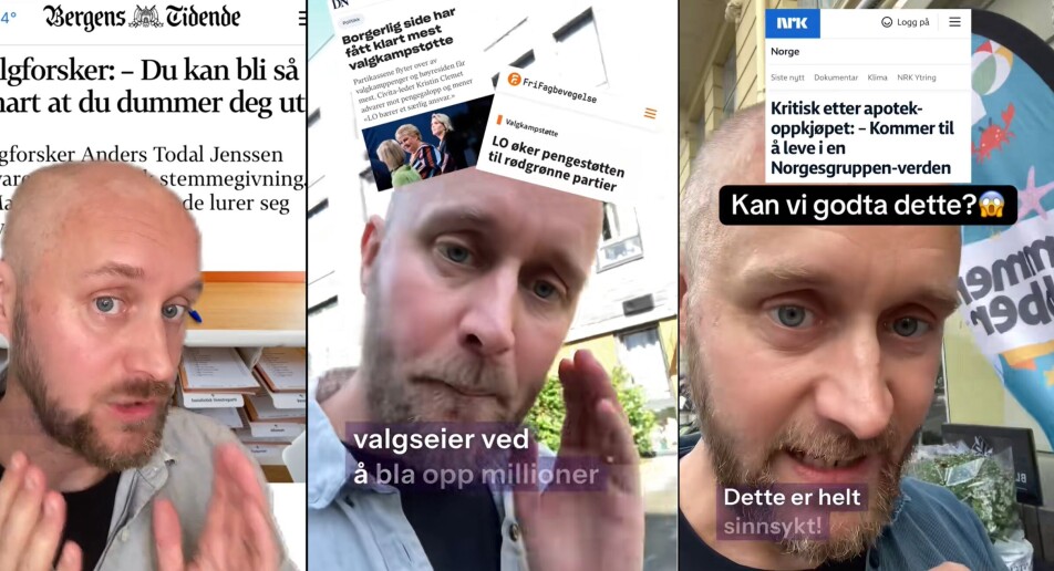22 millioner TikTok-visninger i året for journalisten bak «Surjournalist» – svarer på MDG-kritikk