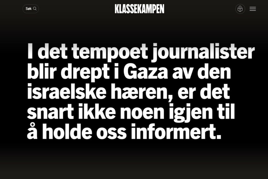 Klassekampen går i svart