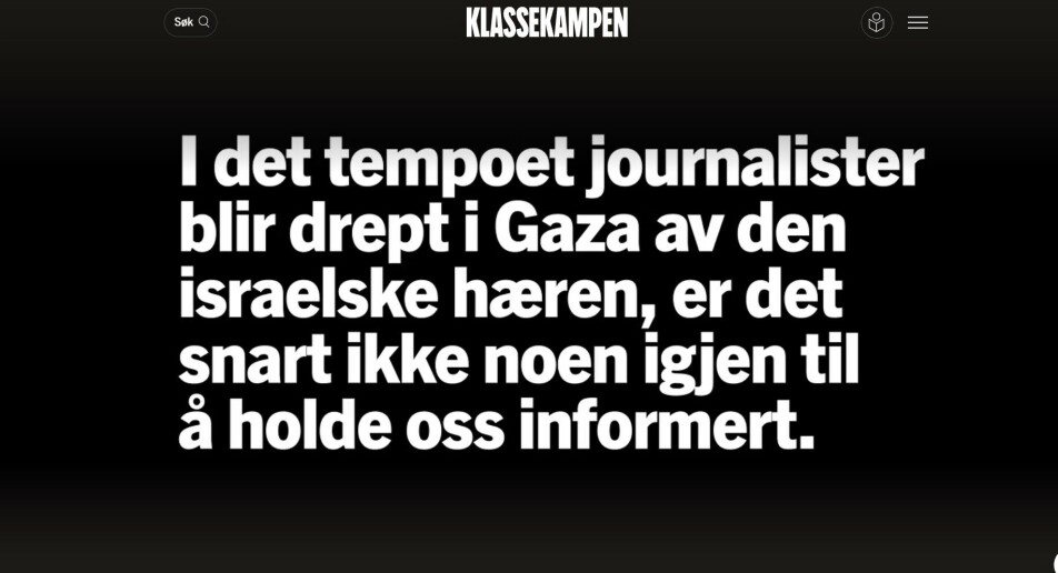 Klassekampen går i svart